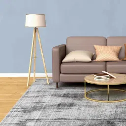 neu looms Taupe Abstract Viscose 9 x 12 Feet Hand Woven Carpet image 1