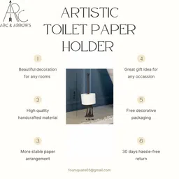 arcandarro Rustic paper Towel Holder, Toilet or Kitchen Paper Holder Aluminium Toilet Paper Holder image 5