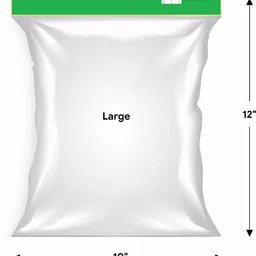pristu enterprise Ziploc Pouches, Ziplock Bag For Storage, Ziplock Bags For Fridge Storage, Ziplock bags Large (1 Pack - 15 Pieces) 10"X12" (25.5 X30cm) Grocery Bag image 2
