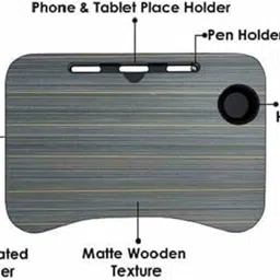 candlelight Multipurpose Foldable with Cup Holder, Study , Bed, Wood Portable Laptop Table image 3
