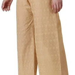 houseofcommon Women Loose Fit Beige Pure Cotton Trousers-picture-24