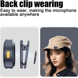 ATSK HUB Q8 Wireless Collar Mic with Display Screen | Clear Sound for Video Recording Camera Microphone image 4