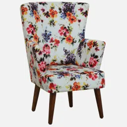 globally indian Mantra Fabric Wing Chair In Floral Colour image 4