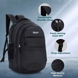 galaxy craft School Bags for Boys and Girls/Coaching Bag/Tuition Bag (Secondary 6th Std Plus) Waterproof Backpack image 2