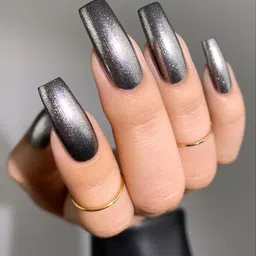 tanvi27 Mirror Effect Metallic Nail Polish Magic Mirror Grey Effect Chrome Grey image 2