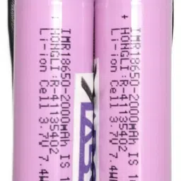 khurafatilabs 18650 3.7v 2000mah Rechargeable battery and Charger Combo best value Battery image 1