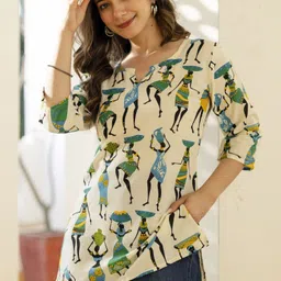 mialo fashion Women Floral Print Cotton Blend Straight Kurta-picture-11