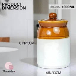 m’majolica Ceramic Pickle Jar - 1000 ml image 2