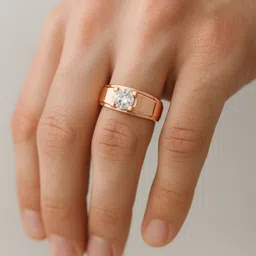 heerogem RING Silver Moissanite Sterling Silver Plated Ring-picture-14