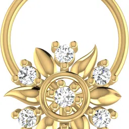 avsar Aayra 18kt Diamond Yellow Gold Nose Wire-picture-19