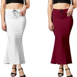 Woo THiNG Simple Color Shapewear Lycra Blend Petticoat-image-0