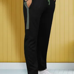 vebnor Men Self Design Black Track Pants image 4