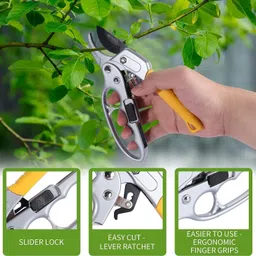 rinmay Gardening Scissor Stainless Steel Garden Snip with Safety Lock Garden Shears Garden Tool Kit image 3