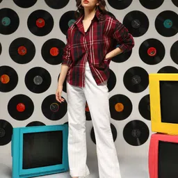 campus sutra Women Regular Fit Printed Spread Collar Casual Shirt image 4