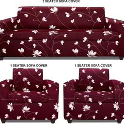 papsun Polyester 3+1+1 Seater Sofa Floral Cover-picture-10