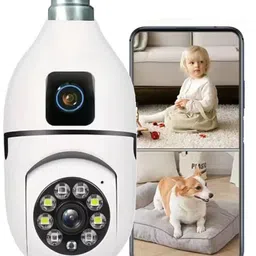 COUNTRYCAM 3MP+3MP Dual Lens Dual View Wi-Fi Bulb CCTV Camera 1080p Wireless Security Camera-picture-23