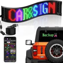 sevenspace Programmable LED Car Sign, High-Quality FPCB Flexible Screen Display Car Fancy Lights image 1