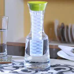 pasabahce Zestful 1.1 Ltr Glass Carafe with Lid & Ice Tube image 1