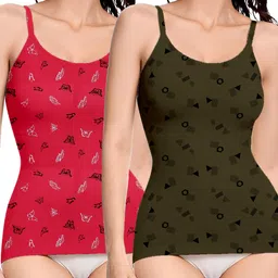 diaz Pack of 2 Casual Sleeveless Printed Women Multicolor Top-picture-20