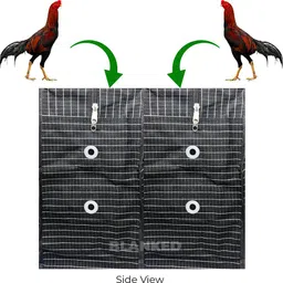 BLANKED Canvas Double Aseel Bags – durable, lightweight, and breathable Black Basket Pet Carrier image 2