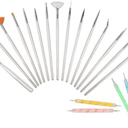 lirtiin Trends 15 pcs Nail Art Brush and 5 pcs Nail Art Dotting Pen Combo-picture-15