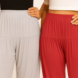 cozyplay Solid Viscose Women Harem Pants image 3