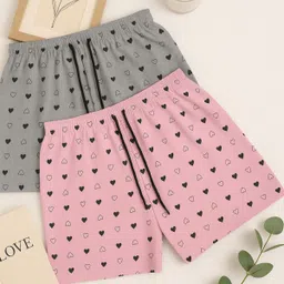 appufashion Pack of 2 Printed Women Multicolor Regular Shorts image 1