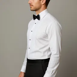 hype clothing Men Regular Fit Solid Tie up Collar Formal Shirt image 4