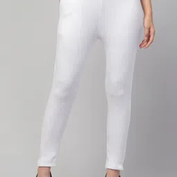 crown king garments Women Regular Fit White Wool Trousers-picture-27