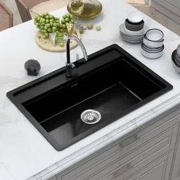 plantex Quartz Granite Kitchen Sink/UV Protected Undermount Sink for Kitchen Quartz Kitchen Sink/UV Protected Sink/Single Bowl Sink with Coupling (20x30 In) Under Counter Basin-picture-10