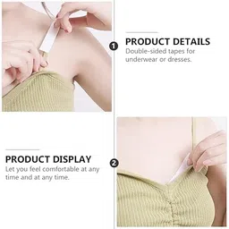 qeeig Body Clothing Tape Strips Invisible Lingerie Fashion All Day Strength Gentle on Skin Clothes No Residue Water Proof | 8 cm image 5