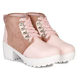 himquen Design Boot For Women Fashion Chunky Casual Boot High Ankle Heel for Girls Boot image 1