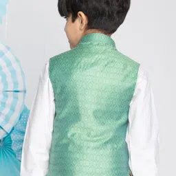 VASTRAMAY Boys Woven-Designed Nehru Jacket image 2