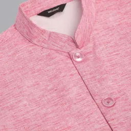 NEUDIS Men Solid Cotton Linen Nehru Jacket image 4