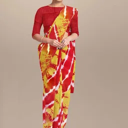 Sanganeri Print Leheriya Mulmul Cotton Bagru Saree-image-54