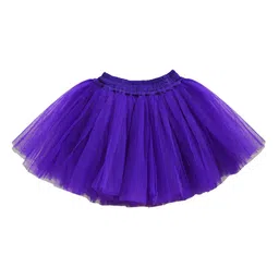 A.T.U.N. Girls Purple Solid Flared Mini Tutu Skirt-picture-28