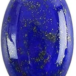 kinshu gems 12.00 Ratti Lapis Lazuli Silver Plated Pendant/Locket Certified Natural Loose Lajwart for Men & Women image 2