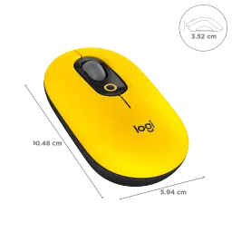 logitech POP Wireless Optical Performance Mouse with Silent Click Buttons (4000 DPI Adjustable, Multi Device Connectivity, Blast) image 3