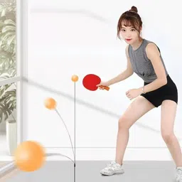 zuuluzrs Indoor Outdoor Ping Pong Table Tennis with 2 Wooden Rackets & 2 Balls Table Tennis Kit image 3