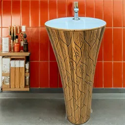 |wash basin with pedestal|stand wash basin|pedestal washbasin /Modern Pedestal Wash Basins/One Piece Pedestal Washbasin Pedestal Basin-image-3