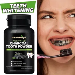 smartdrops Charcoal Teeth Whitening Powder - Suitable for Sensitive Teeth Teeth Whitening Kit-picture-37