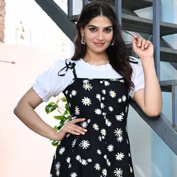 sadhnazon Women Black Dungaree image 5