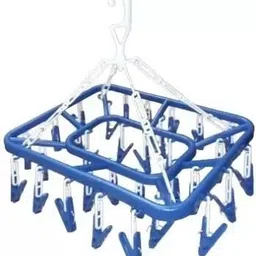 philocaly enterprise Plastic Ceiling Cloth Dryer Stand 32 Clothes Clip Laundry Clothesline Hanging Plastic Cloth Clips image 2