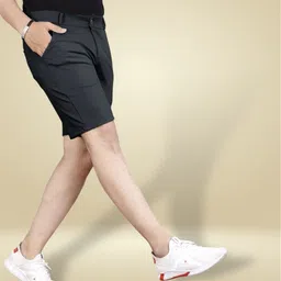 hvtextil Solid Men Grey Chino Shorts image 4