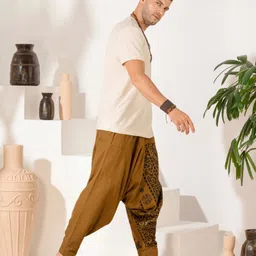 the veshti company Printed Cotton Men Harem Pants image 3