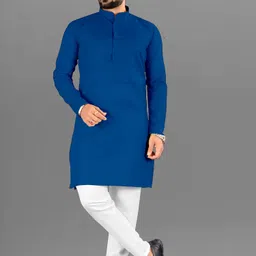 ladyflock Men Cotton Blend Kurta Pyjama Set-picture-20