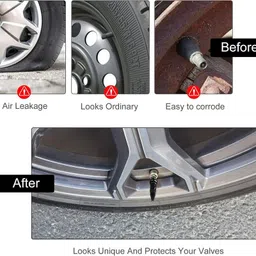 lovmoto Aluminium Tyre Valve Cap for Car image 3