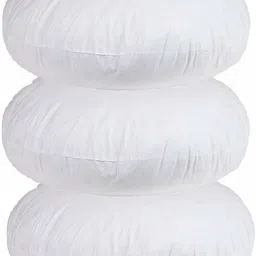 kioni Microfibre Cushion Pack of 3 Solid Microfiber Round Cushions Sofa Fiber Pillows Inserts, 18 x 18 Inch-picture-25