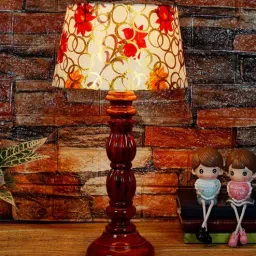 Hertz Yellow Fabric Shade Night Lamp With Wood Base By BrightDaisy-picture-39