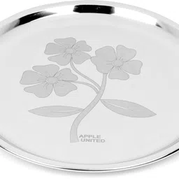 sukhchan Stainless Steel Plain Full Dinner Plate Mirror Glossy Finish With Laser print Dinner Plate-picture-25